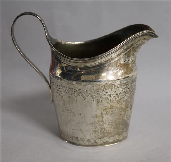 A George III silver cream jug, London, 1801, 4.5 oz.